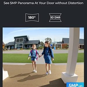 REOLINK Doorbell WiFi Camera – Wired 5MP Outdoor Video Doorbell, 5G WiFi Security Camera System, Smart Detection Local Storage No Subscription, Front Door Camera Home Security, Customized Chime Ring