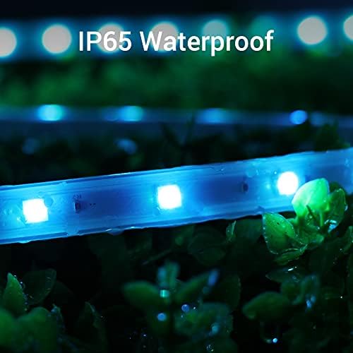 Novostella Smart Outdoor Rope Light, 105ft (52.5x2) Music Sync RGB LED Strip Lights, App Control and RF Remote Color Changing Dimmable Tape Exterior Lighting Kit, for Garden Decorative Party, 24V IP65 - Image 5