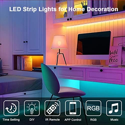 BRIMETI Led Neon Rope Lights, 65ft/20M RGB Neon Led Strip Lights 110-120V Flexible Cuttable Waterproof IP65 Control with App, Music Sync for Indoor Outdoor, with Power Adapter and Remote Control - Image 2