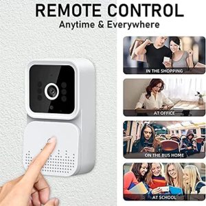 Smart Video Doorbell Wireless with Chime Night Vision, Cloud Storage, for Home Apartment Office Room