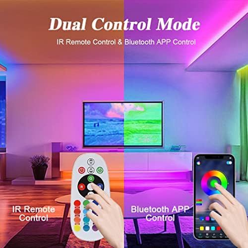 BRIMETI Led Neon Rope Lights, 65ft/20M RGB Neon Led Strip Lights 110-120V Flexible Cuttable Waterproof IP65 Control with App, Music Sync for Indoor Outdoor, with Power Adapter and Remote Control - Image 4