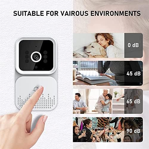 2023 Smart Video Doorbell Camera Doorbell Wireless with Chime Night Vision Cloud Storage for Home Apartment Office Room - Image 3