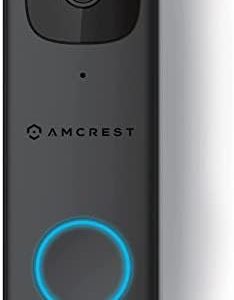Amcrest 4MP Video Doorbell Camera Pro, Outdoor Smart Home 2.4GHz and 5GHz Wireless WiFi, Micro SD Card, AI Human Detection, IP65 Weatherproof, 2-Way Audio, 164º Wide-Angle Wi-Fi AD410